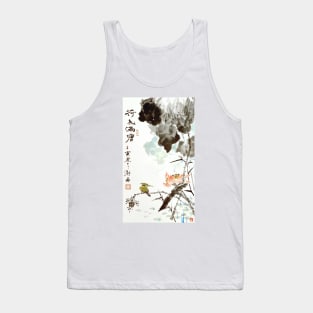 Kingfisher Faces the Lotus Tank Top